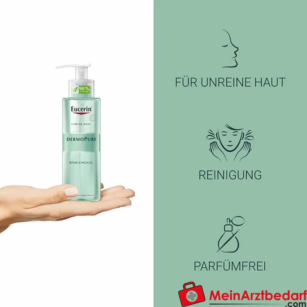 Eucerin® DermoPure Reinigungsgel – Gegen Pickel und unreine Haut, 200ml.