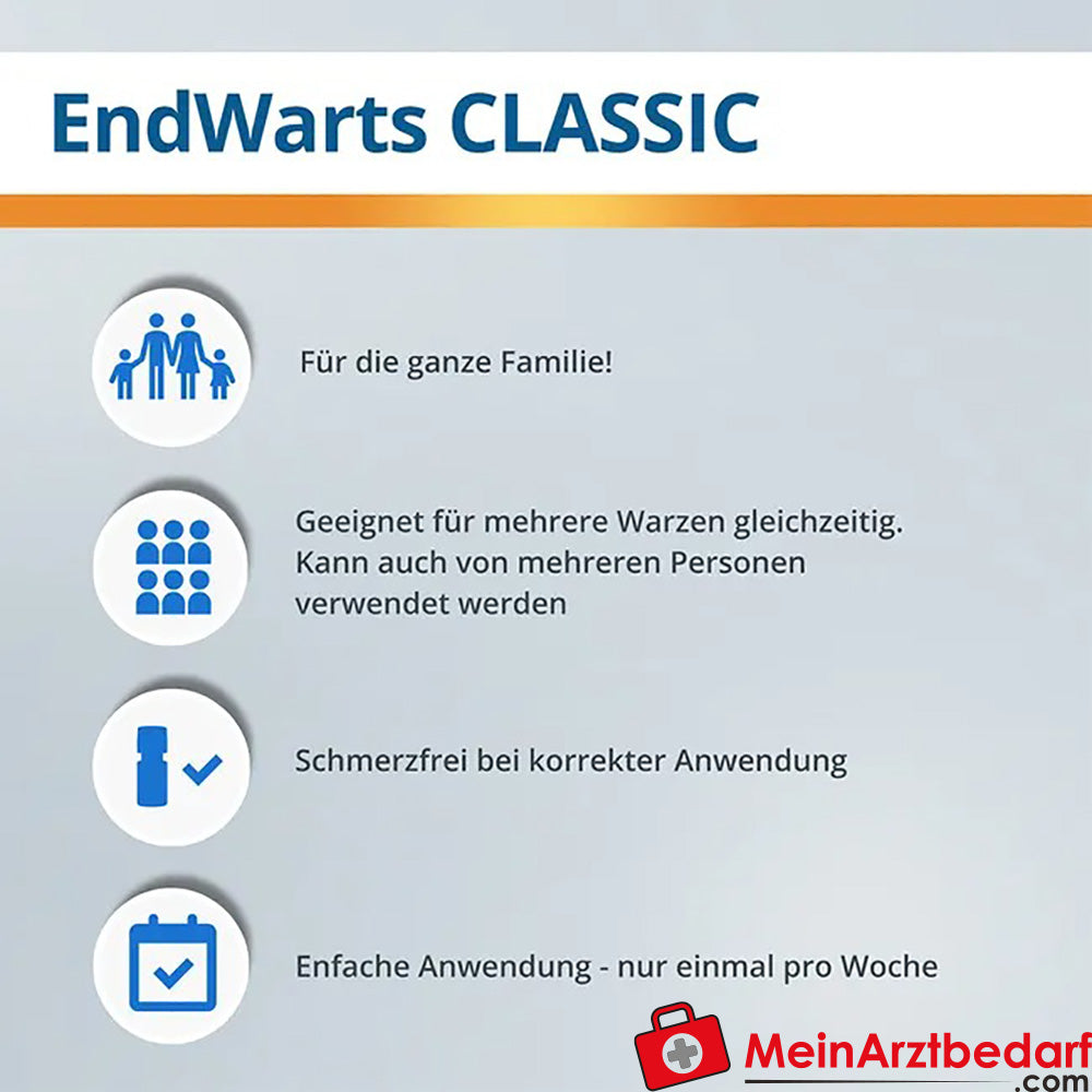 EndWarts CLASSIC: Lösung mit Ameisensäure gegen Warzen und Dornwarzen, 3ml.