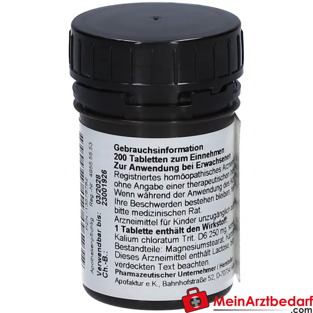 Schüßler Nr. 4 Kalium chloratum D6 Tabletten.
