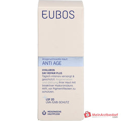 Eubos Anti Age Hyaluron Repair Filler Day Plus Hyaluronsäure / Vitamin C Tagescreme mit LSF 20, 50 ml.