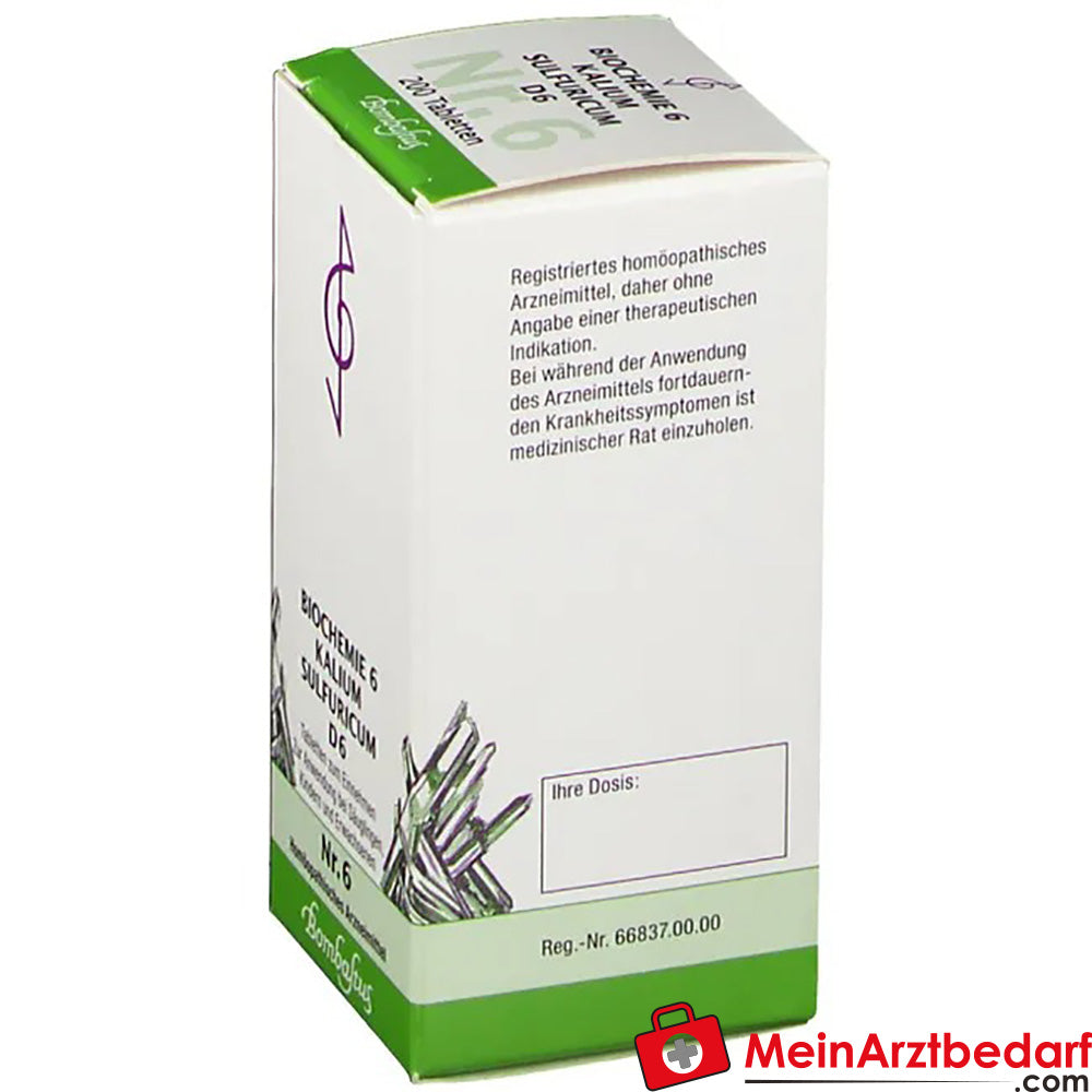 Bombastus Biochemie 6 Kalium sulfuricum D 6 Tabletten.