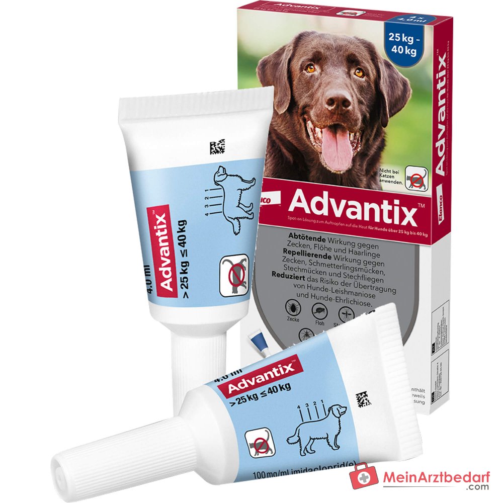 Advantix Spot-on Hond 25-40 kg Imidacloprid en Permethrin 4 x 4 ml