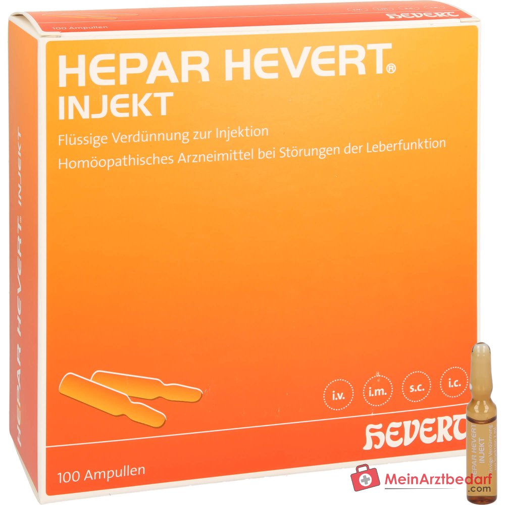 Fiale Hevert Hepar Injekt, 100 pezzi