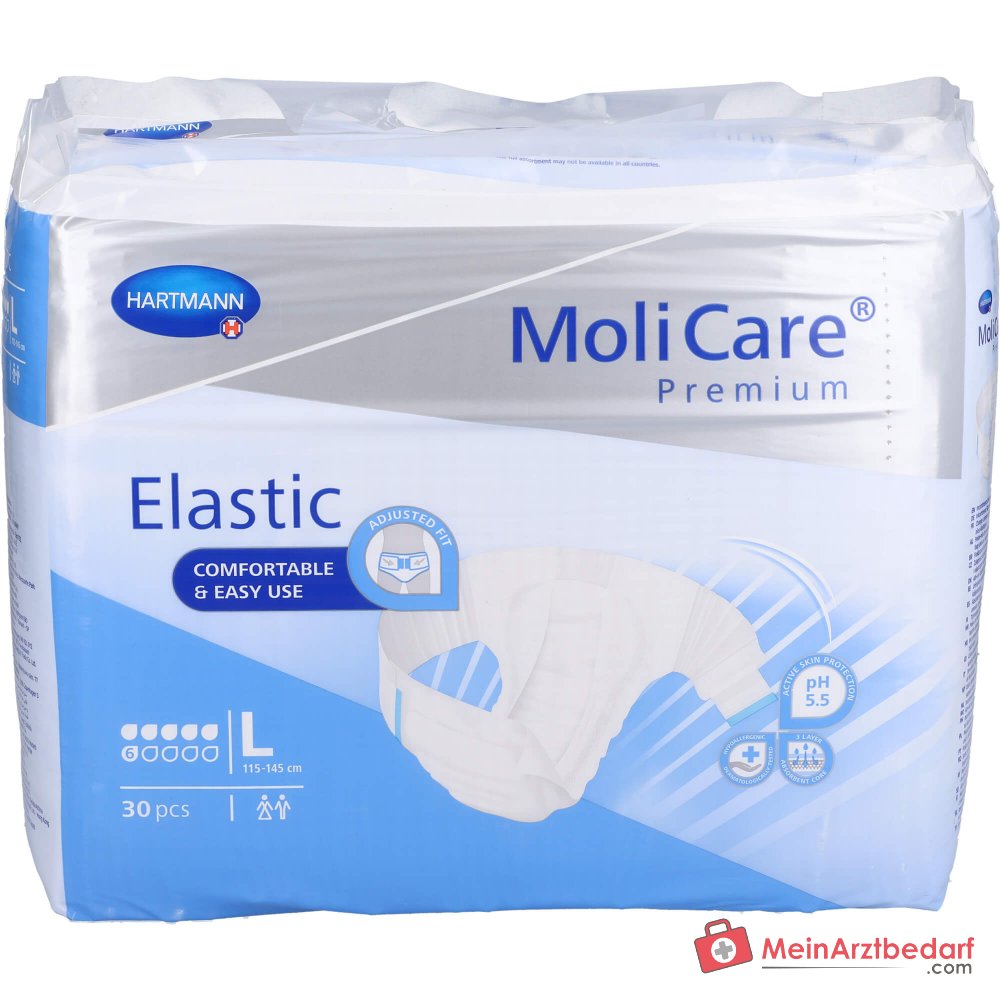 MoliCare Premium Elastic 6 druppels incontinentieslip maat L, 90 stuks.