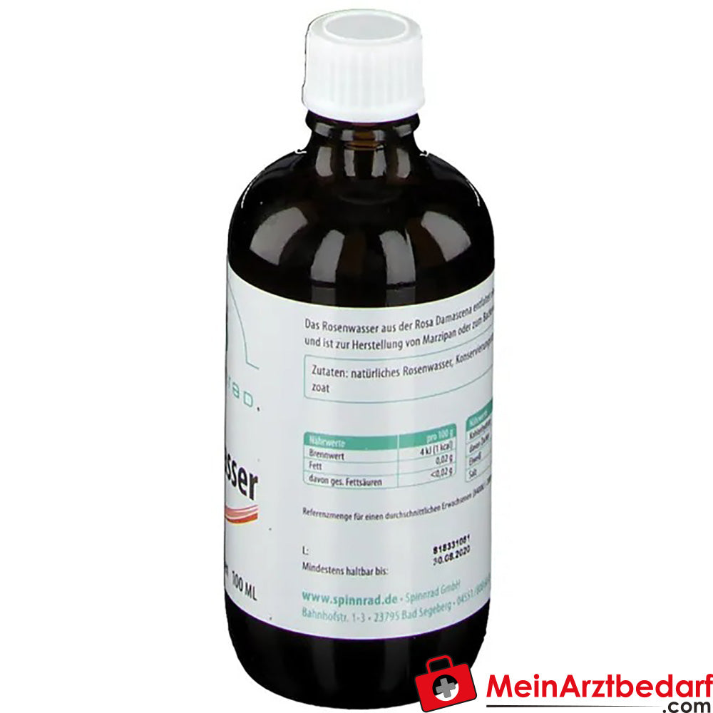 Spinnrad® Rosenwasser zum Backen und Kochen, 100ml.