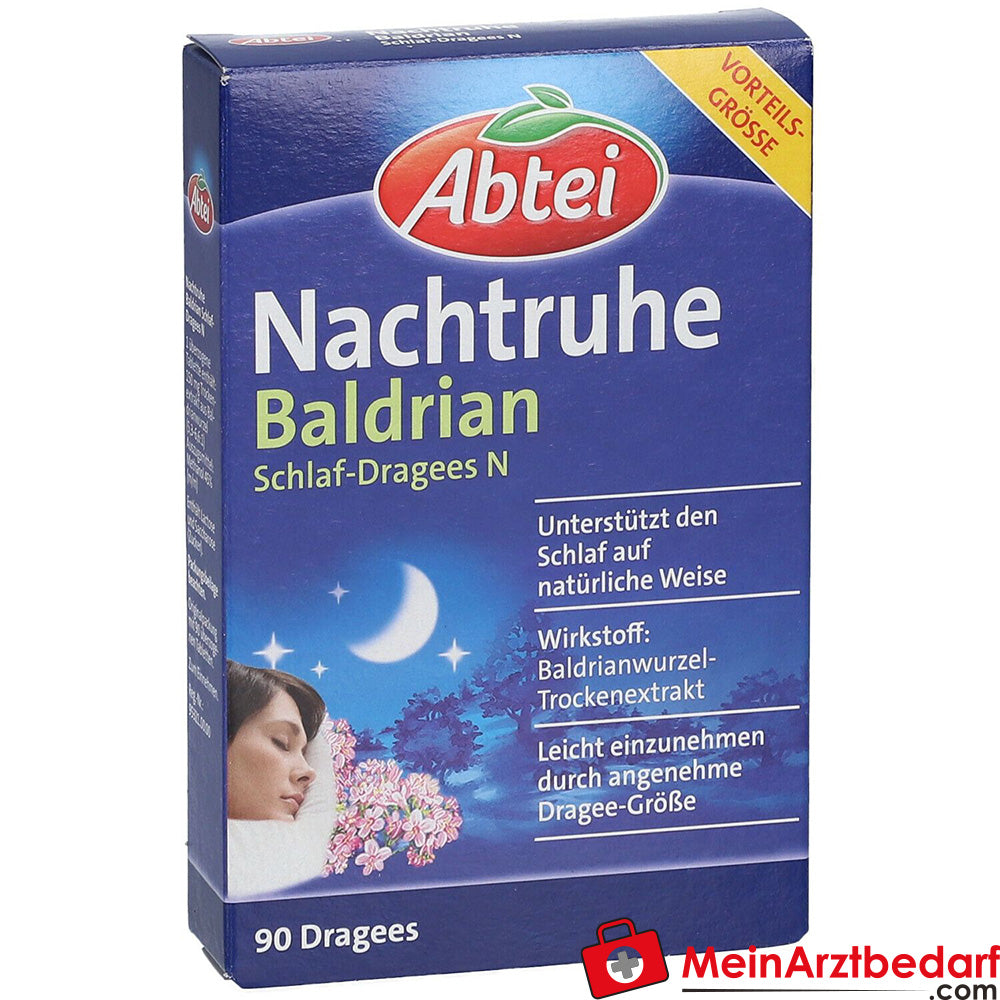 Abtei Nachtruhe Baldrian Schlaf-Dragees N.