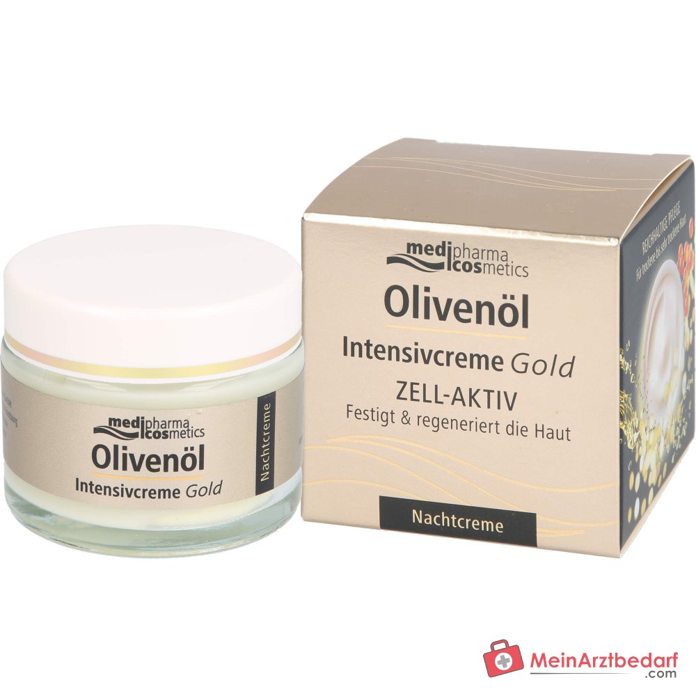 medipharma cosmetics Olivenöl Intensivcreme Gold Zell-Aktiv Nachtcreme, 50 ml