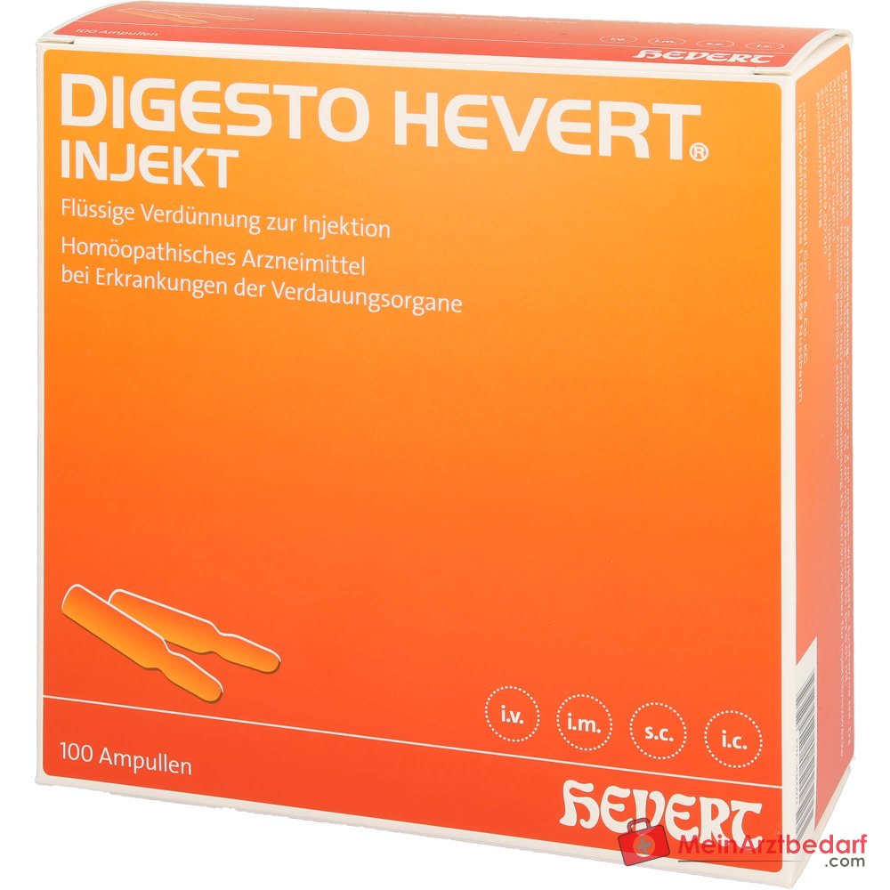 Hevert Digesto injectie ampullen, 100 stuks à 2 ml
