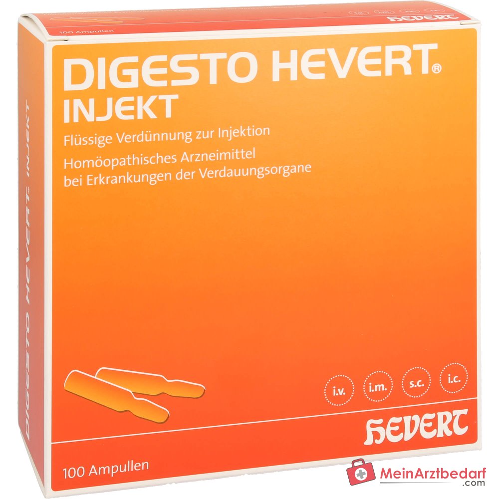 Hevert Digesto injectie ampullen, 100 stuks à 2 ml