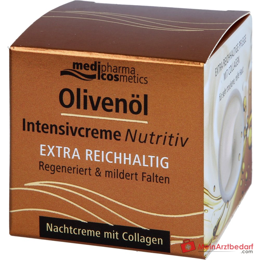 crema intensiva nutritiva de noche con aceite de oliva medipharma cosmetics, 50 ml