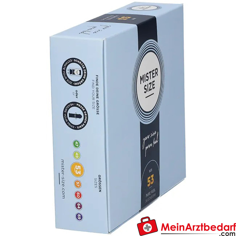 Mister Size 53 Kondome 53 mm x 185 mm, extradünn 0,05 mm, 10 Stück