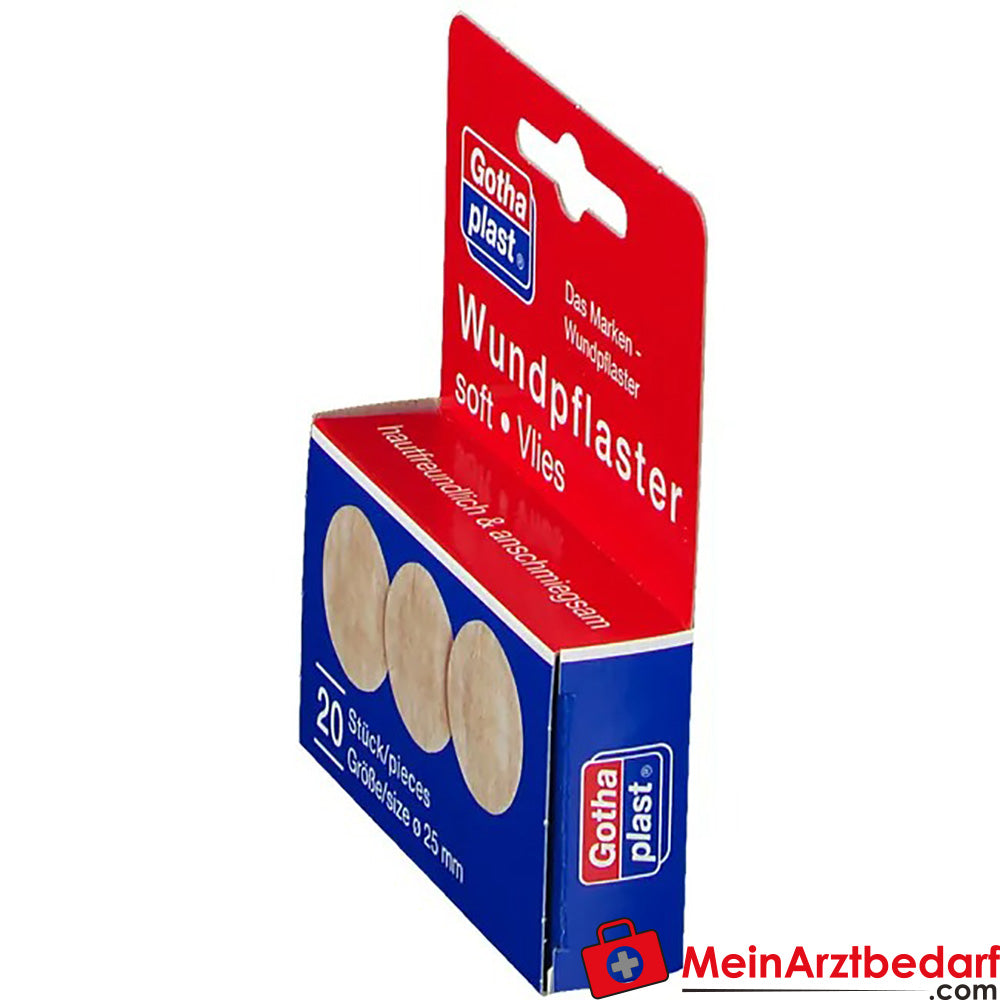 Gothaplast® Wundpflaster soft Vlies (hypoallergen) 2,5 cm Durchmesser, 20 St..