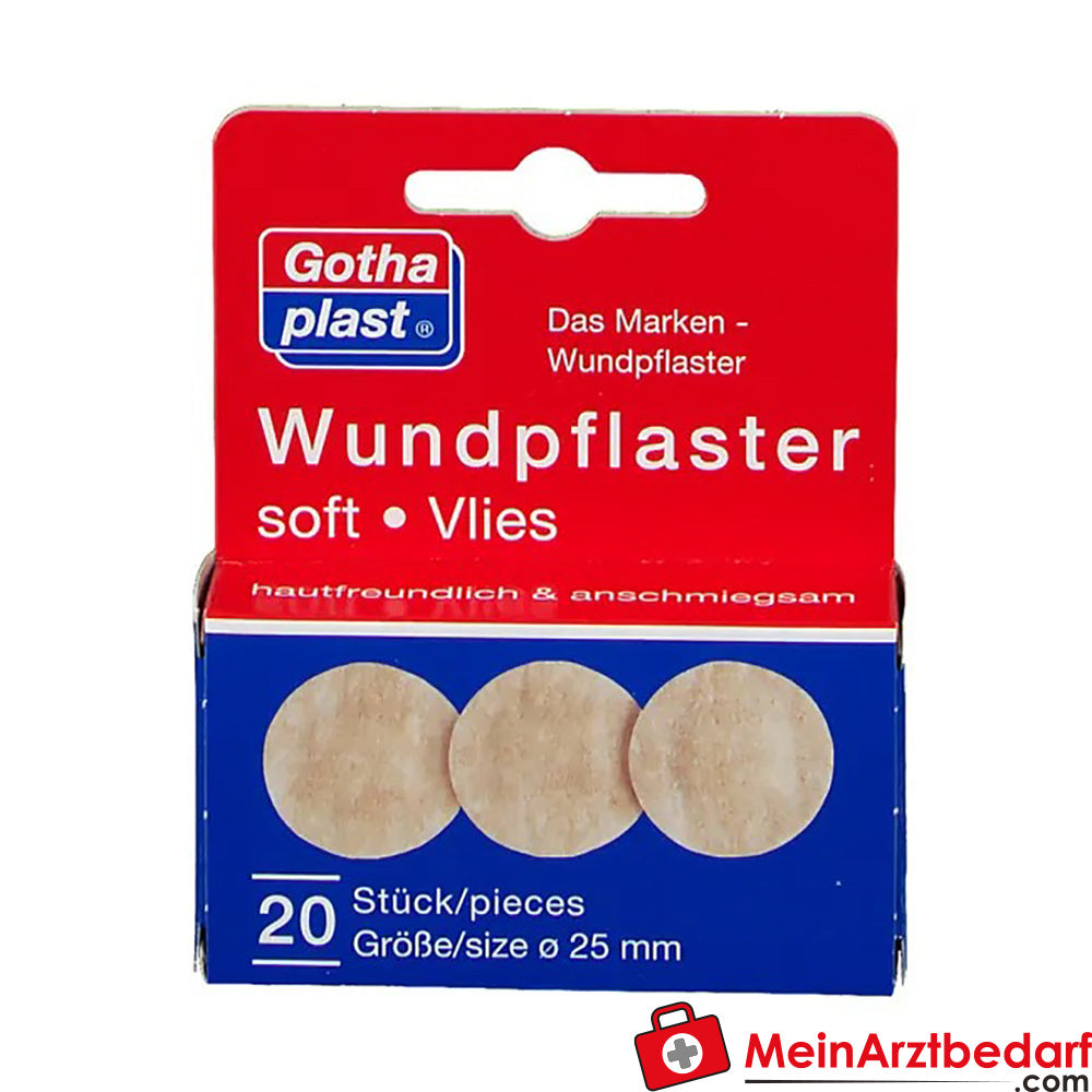 Gothaplast® Wundpflaster soft Vlies (hypoallergen) 2,5 cm Durchmesser, 20 St..