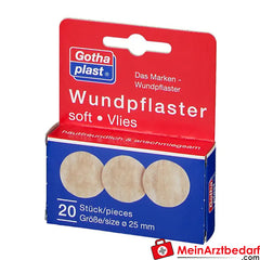 Gothaplast® Wundpflaster soft Vlies (hypoallergen) 2,5 cm Durchmesser, 20 St..