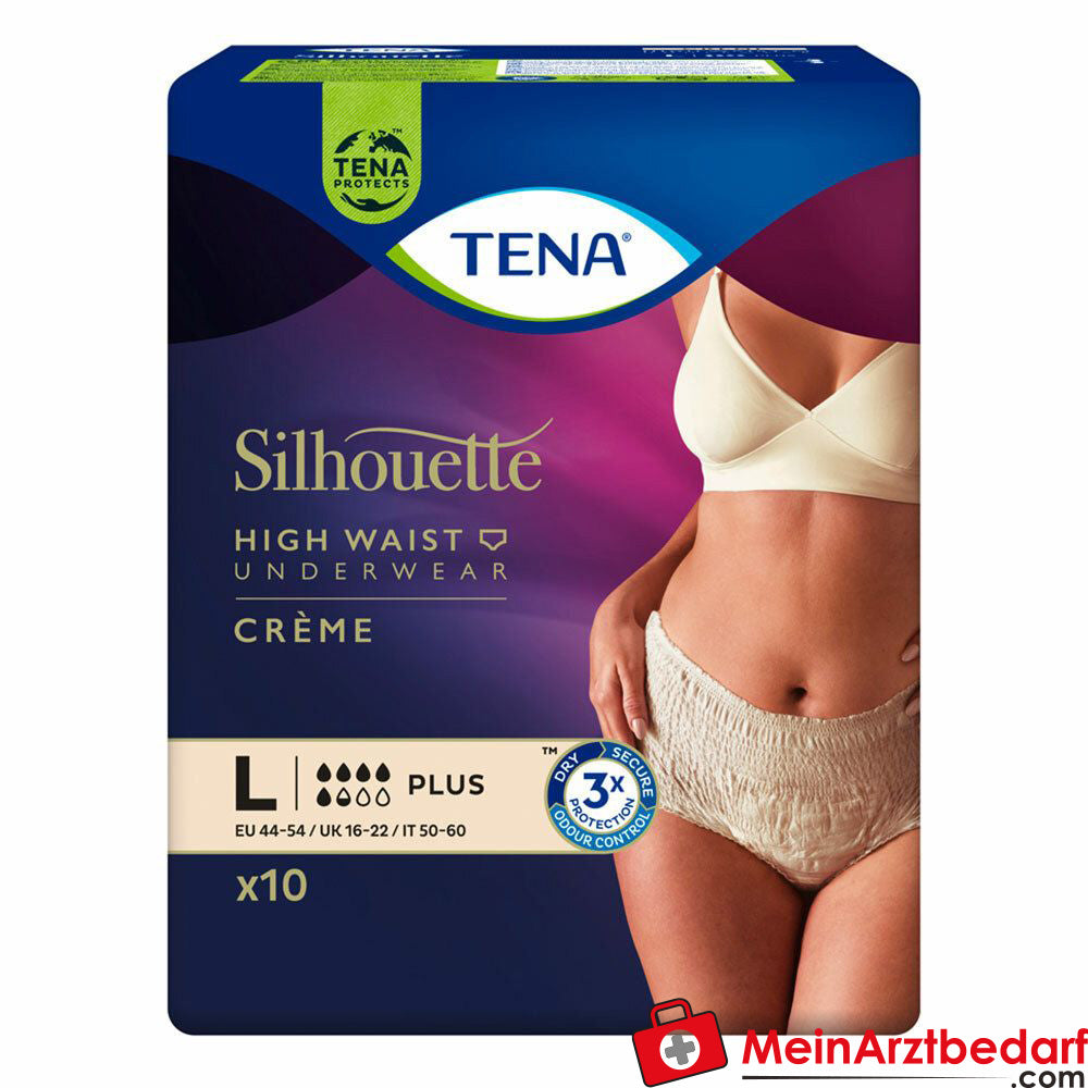TENA Silhouette Plus Creme L Inkontinenz Pants.