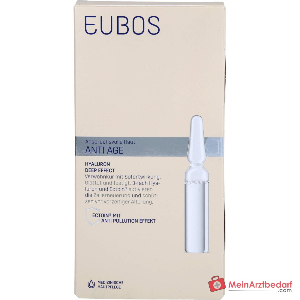 Eubos Anti Age Hyaluron Deep Effect Hyaluronsaeure / Ectoin Ampullen, 7 x 2 ml.