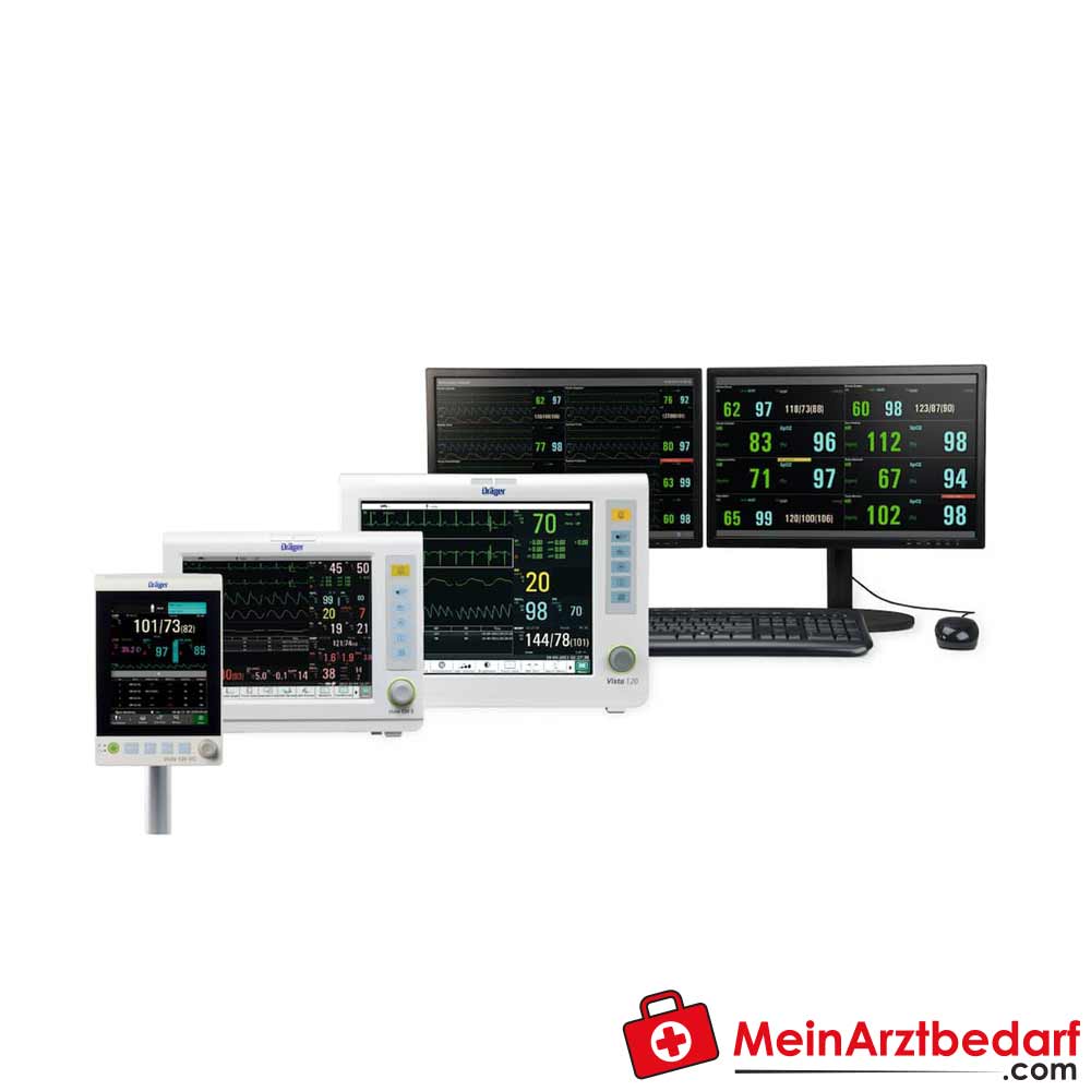 Dräger Vista 120 S Patientenmonitor mit Nellcor-SpO2.