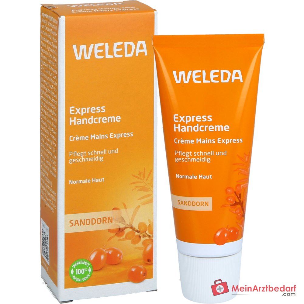 Crema de manos exprés de espino amarillo Weleda, 50 ml