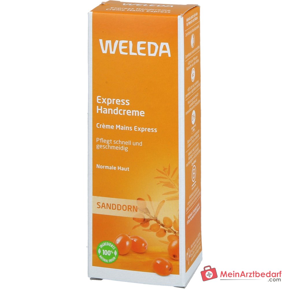 Crema de manos exprés de espino amarillo Weleda, 50 ml