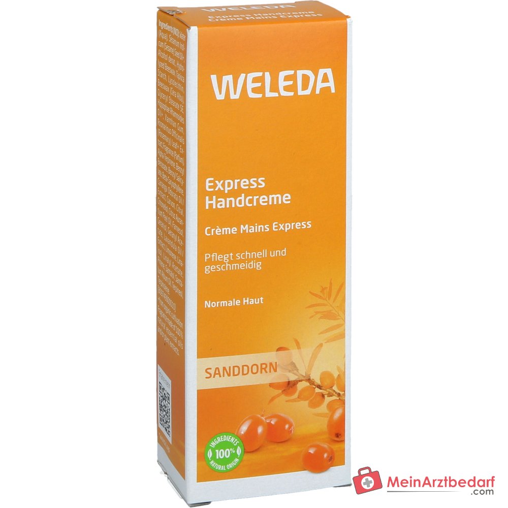 Crema de manos exprés de espino amarillo Weleda, 50 ml