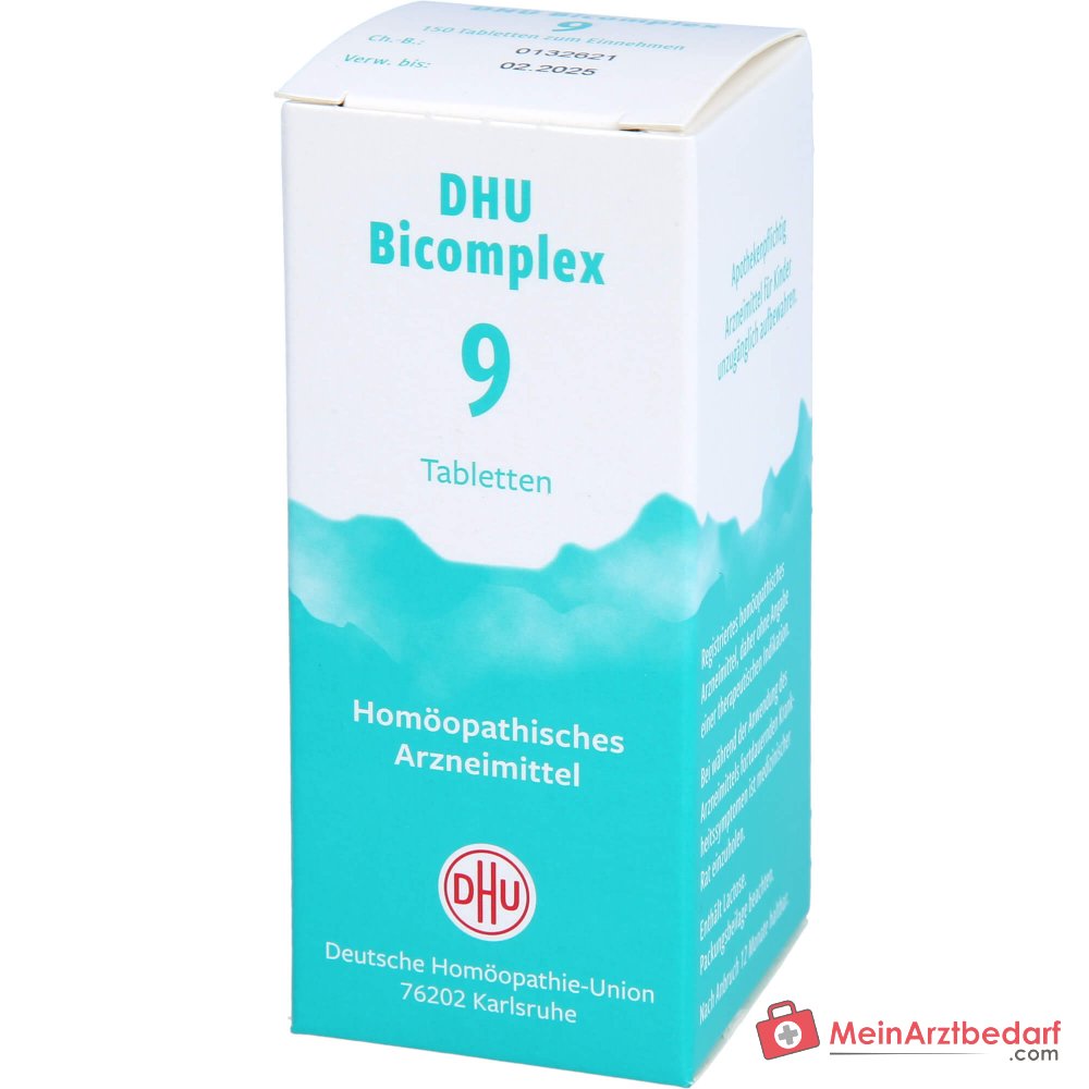 DHU Bicomplexe 9 Ferrum phosphoricum / Natrium phosphoricum / Natrium sulfuricum / Silicea Comprimés, 150 pcs.