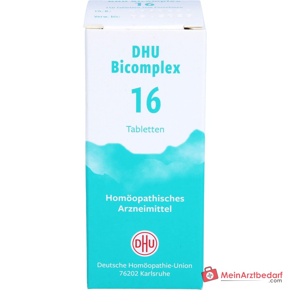 DHU Bicomplex 16 Natrium phosphoricum D6, Natrium sulfuricum D6, Magnesium phosphoricum D6 Tabletten 150 stuks