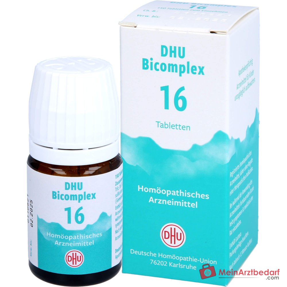 DHU Bicomplex 16 Natrium phosphoricum D6, Natrium sulfuricum D6, Magnesium phosphoricum D6 Tabletten 150 stuks