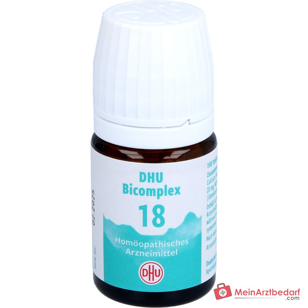 Tabletas homeopáticas DHU Bicomplex 18 150 unidades