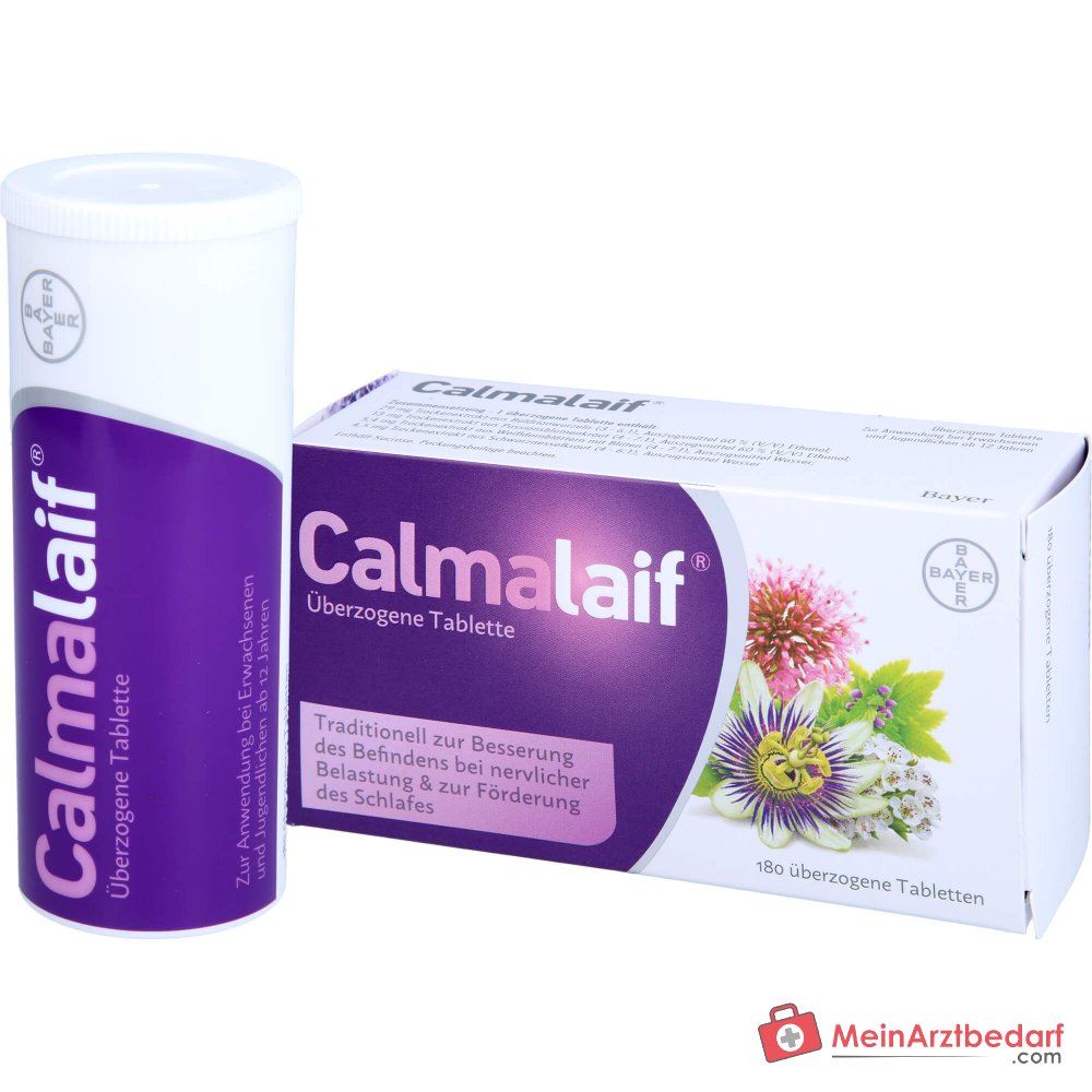 Calmalaif comprimidos recubiertos a base de plantas medicinales (valeriana, pasiflora, ortiga negra, espino blanco)
