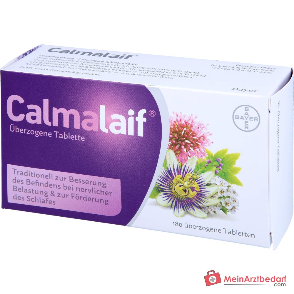 Calmalaif comprimidos recubiertos a base de plantas medicinales (valeriana, pasiflora, ortiga negra, espino blanco)