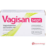 Vagisan sept Vaginalzäpfchen mit Povidon-Iod, 5 St..