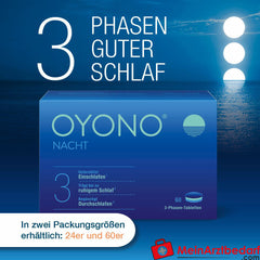 OYONO® Nacht mit 1mg Melatonin, Baldrian und Zitronenmelisse.