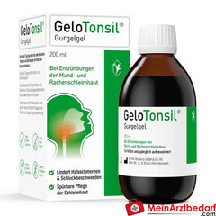 GeloTonsil Gurgelgel lindert Halsschmerzen und Schluckbeschwerden, 200ml.