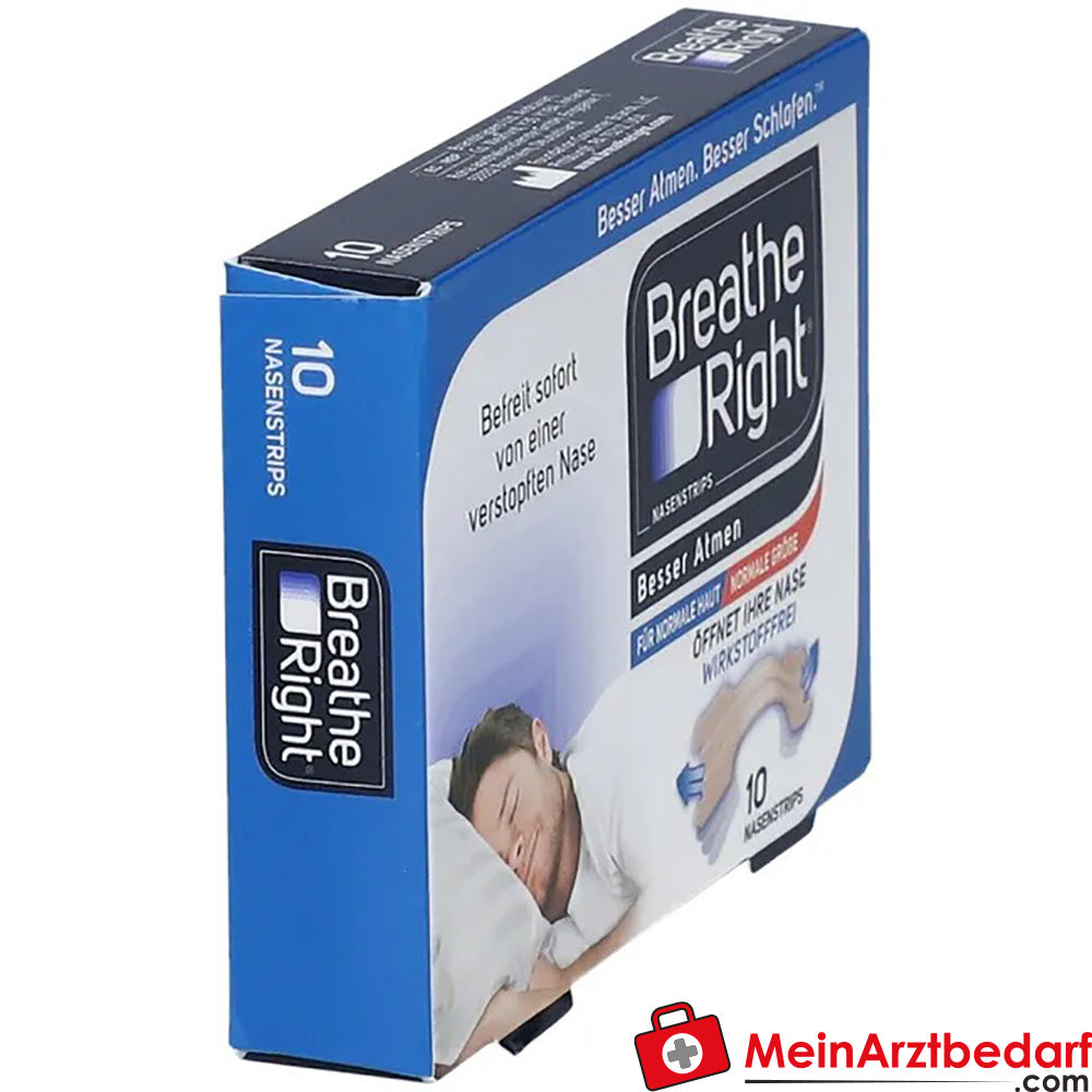 Besser Atmen Breathe Right Nasenpflaster Beige Normal, 10 St..