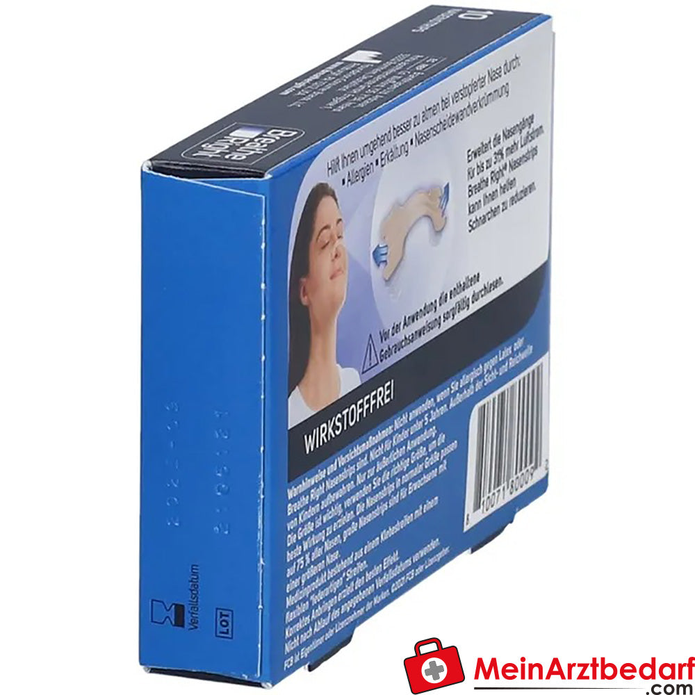 Besser Atmen Breathe Right Nasenpflaster Beige Normal, 10 St..