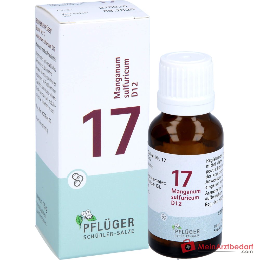 Globules Pflüger Biochimie n° 17 Manganum sulfuricum D12 granulés, 15 g