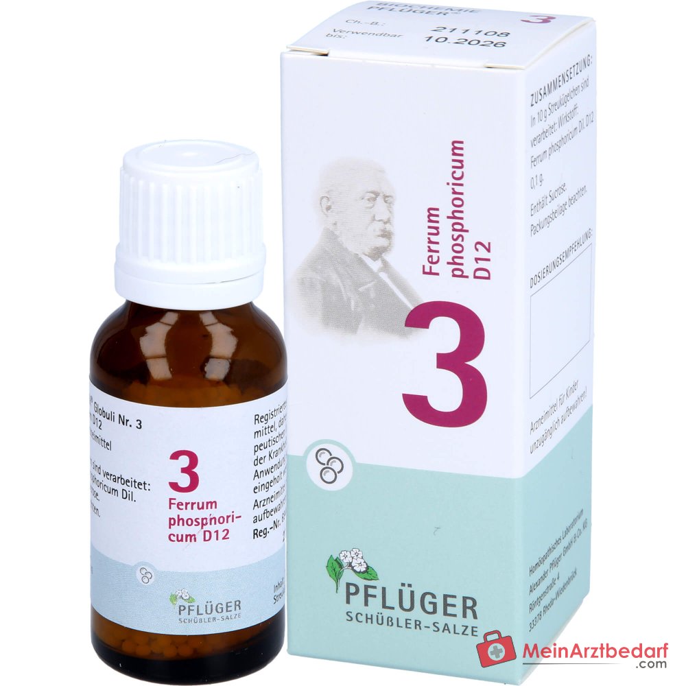 Biochemie Pflüger Globuli N° 3 Ferrum phosphoricum D12 granules, 15 g
