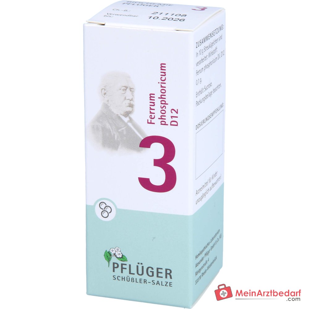 Biochemie Pflüger Globuli nr. 3 Ferrum phosphoricum D12 korrels, 15 g