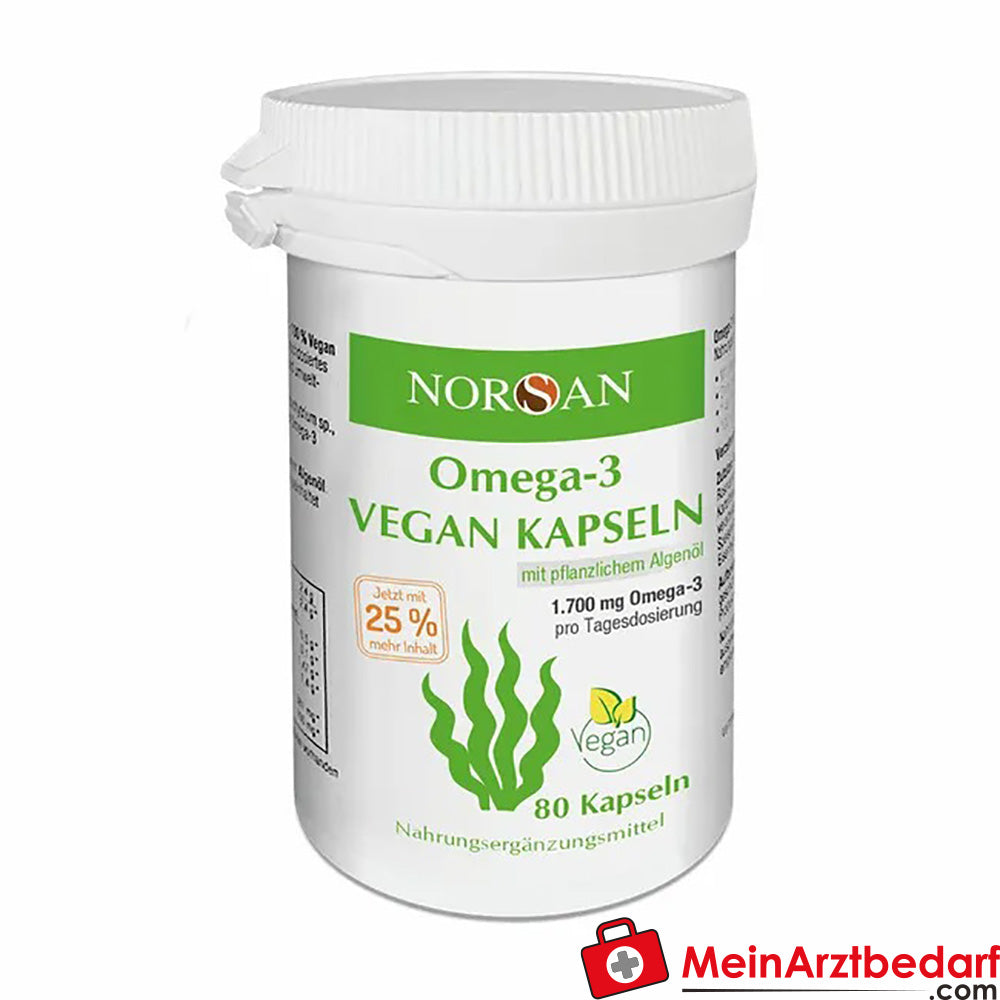 NORSAN Omega-3 Vegan Algenöl Kapseln, 80 St..