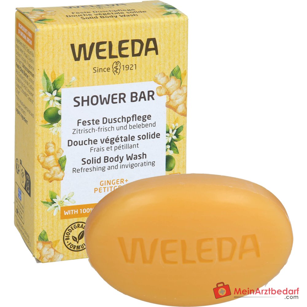 Weleda Cuidado de Ducha Sólido Jengibre + Petitgrain, 75 g