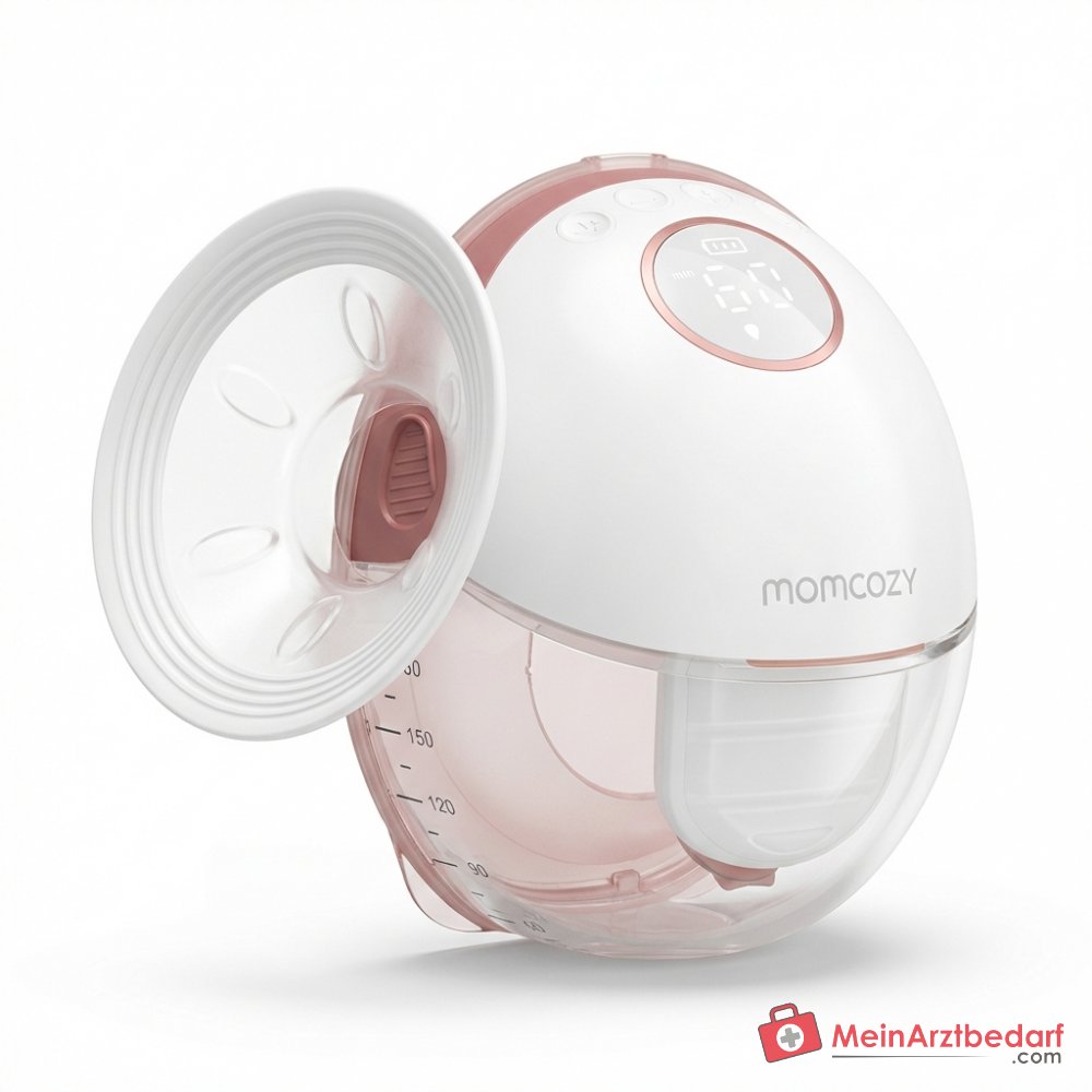 Momcozy Tire-lait mobile Style M6 double électrique mains libres portable avec 3 modes, 9 niveaux, bride DoubleFit, force d'aspiration de 295 mmHg, écran LED, capacité de 180 ml, ensemble de 2 pièces