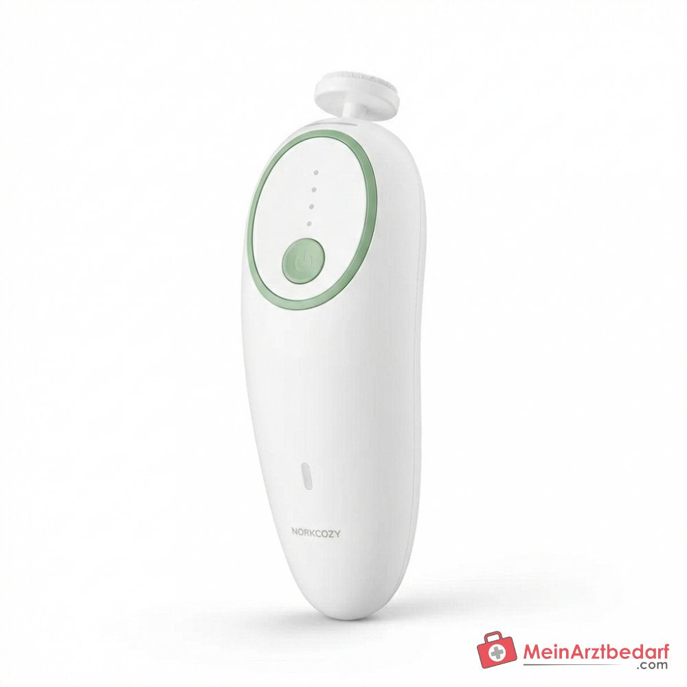 Lime à ongles électrique pour bébé Momcozy NC02 avec lumière LED à 360°, 4 vitesses, 7 embouts de ponçage, silencieuse à moins de 35 dB, rechargeable par USB-C