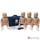 Prestan Professional Infant Manikin 4-Pack, CPR-Trainingsphantom mit Echtzeit-Feedback, Kompressionstiefen-Clicker, sichtbarem Thoraxheben, mittlerer Hautton.