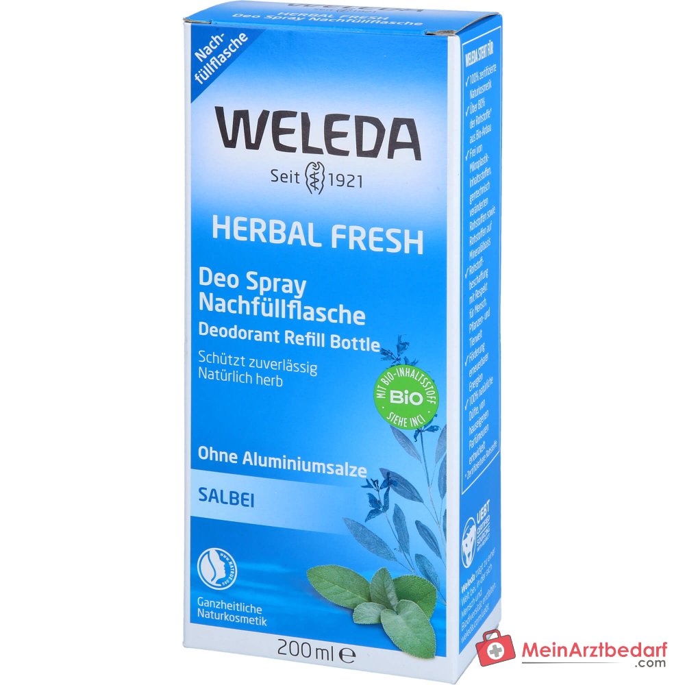 Weleda Kruidenverse Deo Spray Salieolie Navulfles, 200 ml