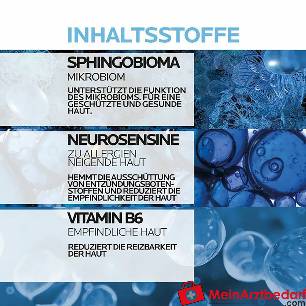 La Roche Posay Toleriane Dermallergo Nacht, Gesichtscreme bei trockener, empfindlicher und zu Allergien neigender Haut, 40ml.