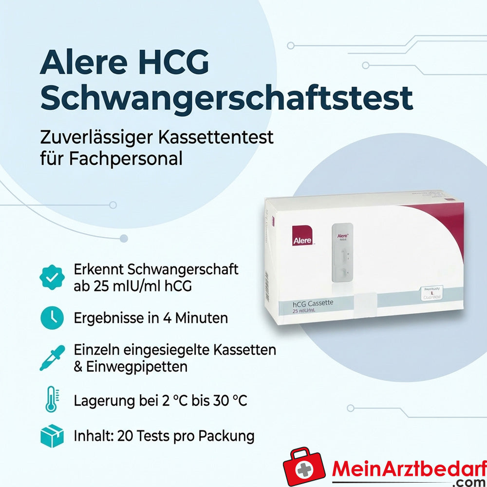 Alere hCG zwangerschapstest cassette, 20 stuks