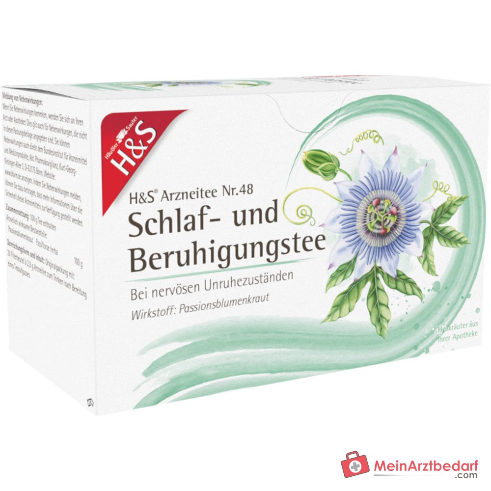 H&S Tè per il sonno e rilassante con estratto di passiflora, bustine filtro 1 confezione, 20 x 2 g