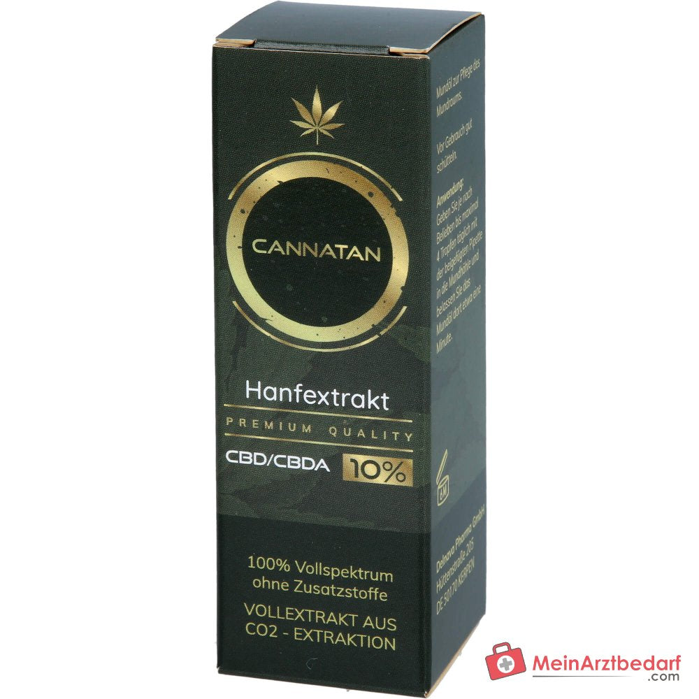 CANNATAN Extracto de Cáñamo CBD 10% Aceite de boca Botella cuentagotas
