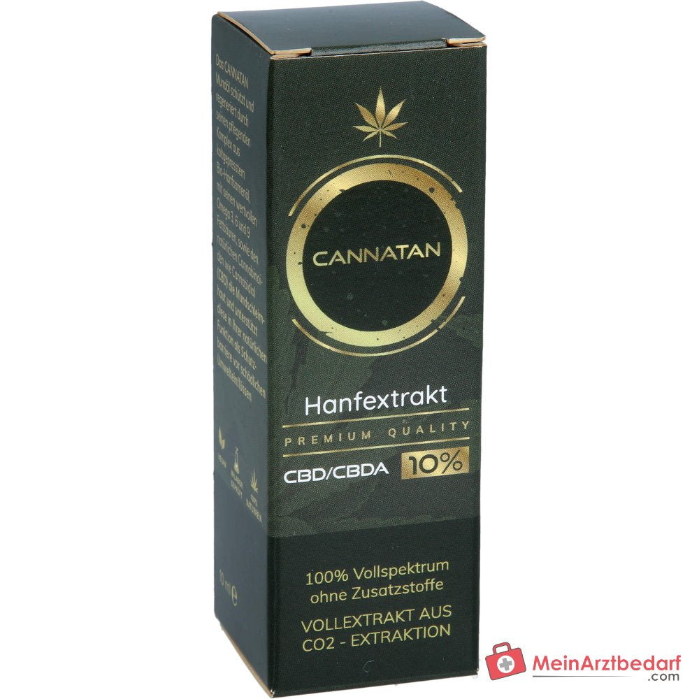 CANNATAN Extracto de Cáñamo CBD 10% Aceite de boca Botella cuentagotas