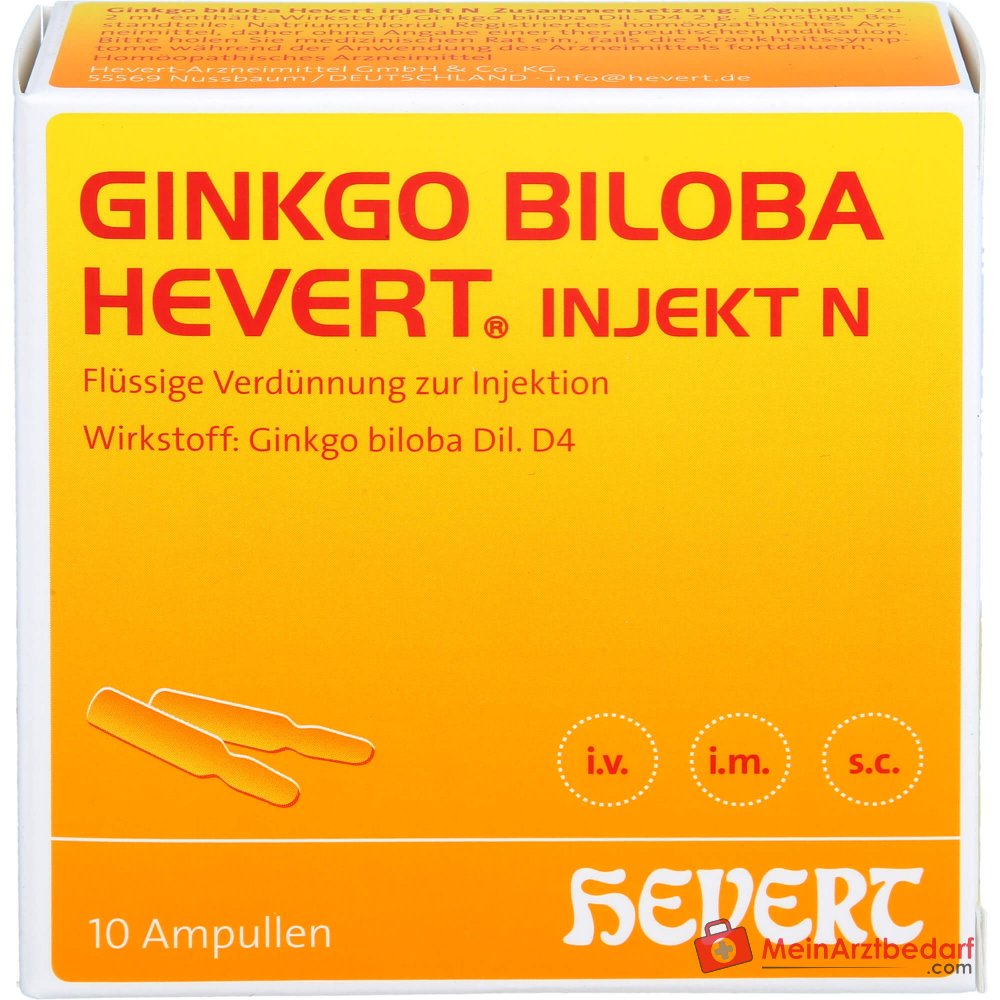 Hevert Ginkgo Biloba Injekt N Ampullen, 10 Stück